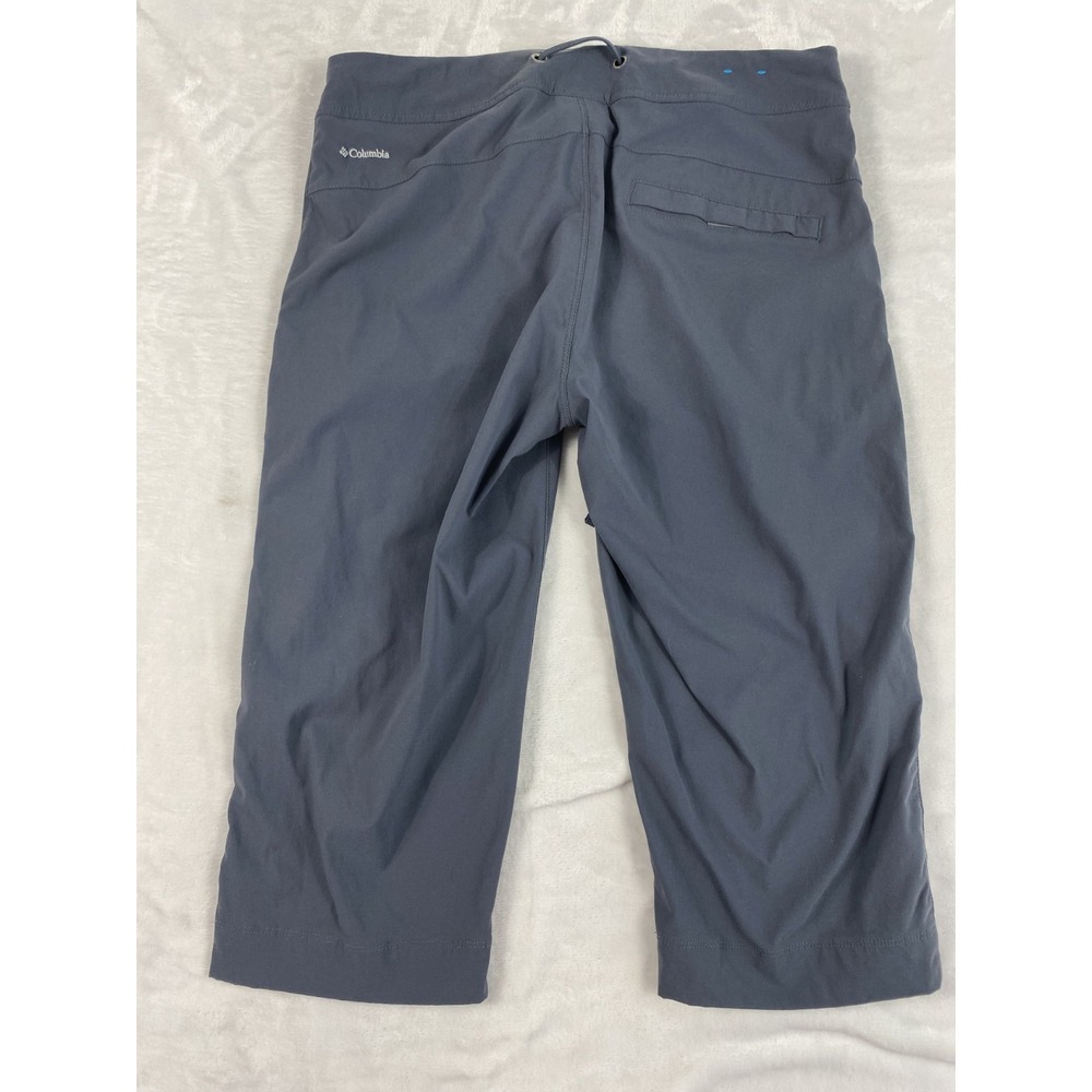 Columbia Hiking Bermuda Shorts Pants Women Sz 8 Gray Lightweight Nylon - Picture 12 of 15
